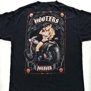 Men's Hooters Biker T-shirt Michigan